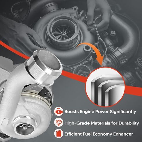 V2S Turbo Turbocharger Kit with Gasket High Pressure Compatible with Ford F-250/250/350/450/550 Super Duty 2008-2010, 6.4L Powerstroke, Replace# 1848300C92,1848300C93 in Saudi Arabia