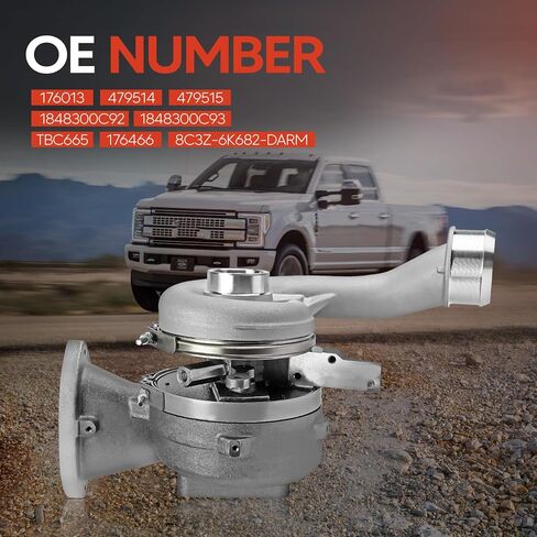 V2S Turbo Turbocharger Kit with Gasket High Pressure Compatible with Ford F-250/250/350/450/550 Super Duty 2008-2010, 6.4L Powerstroke, Replace# 1848300C92,1848300C93 in Saudi Arabia
