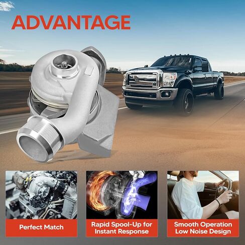 V2S Turbo Turbocharger Kit with Gasket High Pressure Compatible with Ford F-250/250/350/450/550 Super Duty 2008-2010, 6.4L Powerstroke, Replace# 1848300C92,1848300C93 in Saudi Arabia