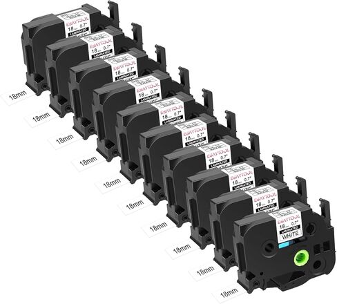 12mm 0.47inch TZe-435 TZe-535 TZe-635 TZe-735 Replacement for Brother Label Tape, White Text, Laminated Red Blue Orange Green p Touch Label Tape, use with Brother PT-D210 D220 H110 P710BT D220 D600 in Kuwait