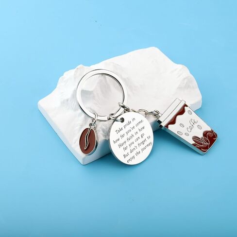 FUSTMW Coffee Gifts Cafe Keychain Gifts for Coffee Lovers Barista Gifts Coffee Maker Gifts Caffeine Addict Gift in Saudi Arabia
