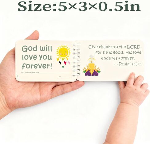 كتاب وعود الله للأطفال، هدايا المعمودية للبنين والبنات، هدية استحمام الطفل المسيحي، الكتاب المقدس الأول للأطفال، آية الكتاب المقدس NIV تذكار ديني لتكريس ابنة غودسون للتواصل التعميد in Kuwait