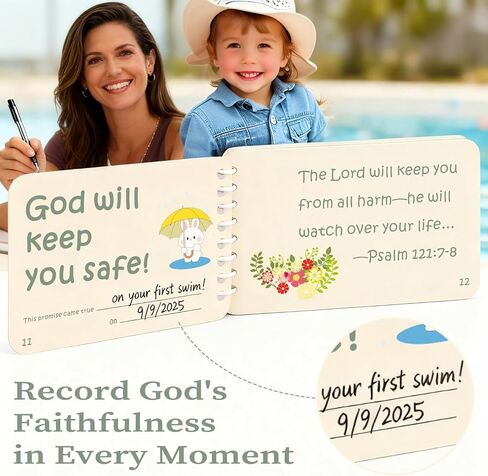 كتاب وعود الله للأطفال، هدايا المعمودية للبنين والبنات، هدية استحمام الطفل المسيحي، الكتاب المقدس الأول للأطفال، آية الكتاب المقدس NIV تذكار ديني لتكريس ابنة غودسون للتواصل التعميد in Kuwait