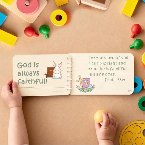 كتاب وعود الله للأطفال، هدايا المعمودية للبنين والبنات، هدية استحمام الطفل المسيحي، الكتاب المقدس الأول للأطفال، آية الكتاب المقدس NIV تذكار ديني لتكريس ابنة غودسون للتواصل التعميد in Kuwait