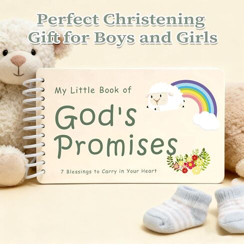God's Promises Baby Book, Baptism Gifts for Boys Girls, Christian Baby Shower Gift, First Bible for Kids, NIV Bible Verse Religious Keepsake for Godson Goddaughter Dedication Christening Communion in Saudi Arabia
