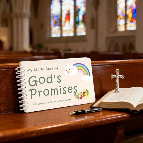 كتاب وعود الله للأطفال، هدايا المعمودية للبنين والبنات، هدية استحمام الطفل المسيحي، الكتاب المقدس الأول للأطفال، آية الكتاب المقدس NIV تذكار ديني لتكريس ابنة غودسون للتواصل التعميد in Kuwait