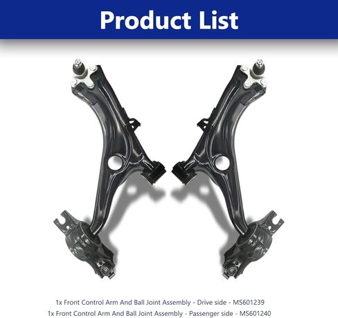 Control Arm Replacement for Front Right Left Lower Control Arm with Ball Joint Assembly Suspension Kit Compatible with 2016-2021 Honda Civic - 2 Pcs in Saudi Arabia