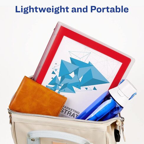 Avery Flexi-View 3 Ring Binder, 1 Inch Round Rings, 1 Red Binder (17606) in Kuwait