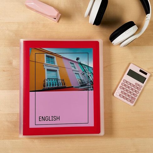 Avery Flexi-View 3 Ring Binder, 1 Inch Round Rings, 1 Red Binder (17606) in Kuwait