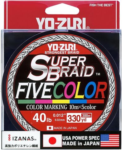 Yo-Zuri YZ-SB-40LB-5C-3300YD: ضفائر فائقة بخمسة ألوان 3300 ياردة و40 رطل، (5 ألوان) in Saudi Arabia