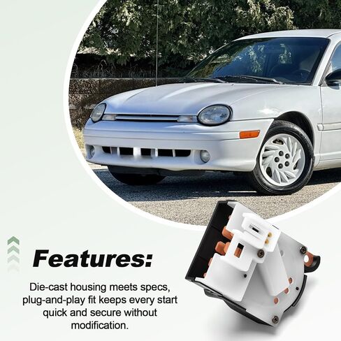 Ignition Starter Switch Compatible with 1995-1999 Neon 1997-2001 Cherokee 1997-2000 Wrangler 1995-1999 Plymouth Neon Replace 88921913 4565326 in Kuwait