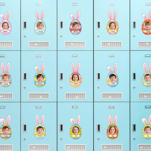 83Pcs Easter Bunny Ear Egg Cutouts for Bulletin Board Decorations, Colorful Easter Rabbit DIY Photo Name Tag Craft Kit, Spring Classroom Chalkboard Door Wall Decor Home School Party Supplies in Saudi Arabia