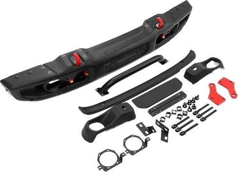 Kojem Front Bumper Compatible with 2018-2025 Jeep Gladiator, Wrangler JL Rubicon W/PDC Sensor & Fog Light Hole, 10th Anniversary Style, Fit 2 And 4-Door Models in Saudi Arabia