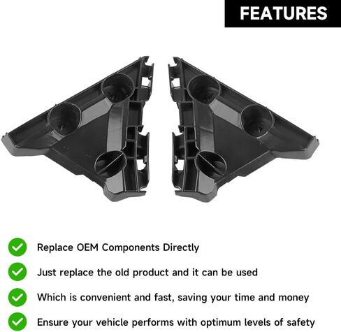 Rear Back Bumper Bracket Bumper Cover Support - Compatible for Toyota Camry 2.4L L4 - Electric/Gas, 2.4L L4 - Gas, 3.5L V6 - Gas 2007-2011 - Replace Part 5257506030, 5257606030, TO1132103, TO1133103 in Saudi Arabia