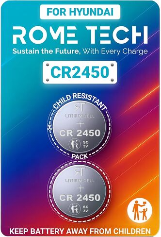 2-Pack CR2450 Key Fob Battery for Hyundai Genesis (2023–2025) – Elantra, Tucson, Kona, Kona EV 2024, Grandeur GN7, Staria, Ioniq5, Sonata, G80, GV60, Santa Fe in Saudi Arabia