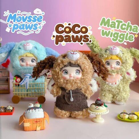 صندوق Nommi Blind Box، أشكال صندوق أعمى من القطيفة اللطيفة من الفينيل، سلسلة Nommi Puppy Diary قطيفة، صندوق غامض على شكل شخصية Kawaii قابل للتجميع للهدايا، صندوق واحد (1 من 9 أنماط محتملة) in Kuwait