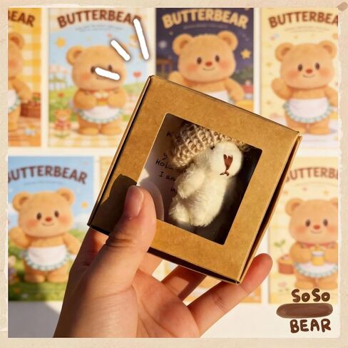 2Pcs Worry Bear, My Little Worry Bear Pocket Bear - Soft Emotional Support Pocket Bear Gifts for Friends and Family, Portable Comfort Buddy in Kuwait