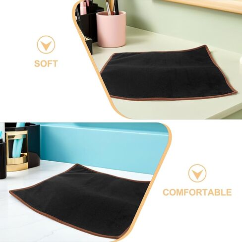 Velvet Jewelry Organizer Pad - Black Velvet Display Cloth Jewelry Presentation Tray - Showcase Counter Liner - Anti Scratch Mat for Earrings Bracelets 12x12 Inch in Saudi Arabia