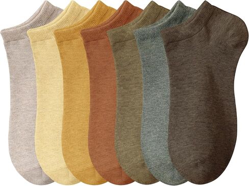 جوارب نسائية للكاحل قطن بدون عرض مريحة ببطانة منخفضة القطع من ورق الكرافت صندوق هدايا مقاس 6-9 in Kuwait