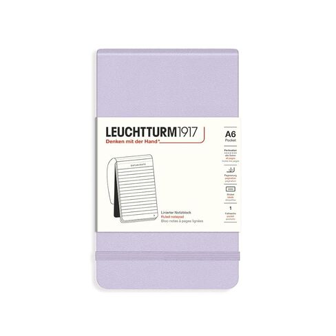 LEUCHTTURM1917 - دفتر ملاحظات للجيب مقاس A6-184 صفحة مثقوبة صغيرة (مسطرة، أرجواني) in Saudi Arabia