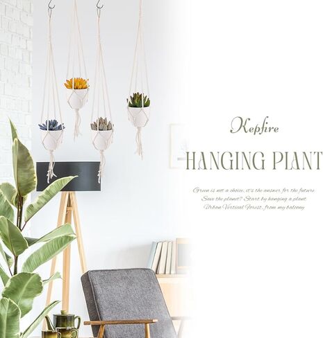 Kepfire 2 حزمة النباتات المعلقة وهمية مع وعاء النباتات الخضراء الاصطناعية الطبيعية مع أوراق اللبلاب للحديقة الفناء الخلفي غرفة المعيشة الزفاف الديكور الداخلي والخارجي in Kuwait
