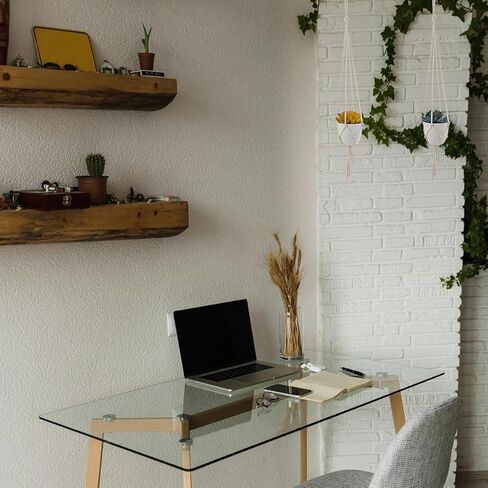 Kepfire 2 حزمة النباتات المعلقة وهمية مع وعاء النباتات الخضراء الاصطناعية الطبيعية مع أوراق اللبلاب للحديقة الفناء الخلفي غرفة المعيشة الزفاف الديكور الداخلي والخارجي in Kuwait