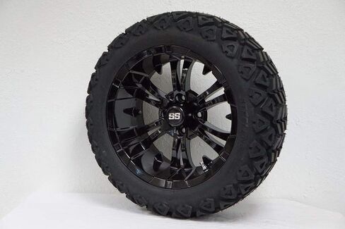 15" VAMPIRE Gloss Black Wheels and 23x10-15 DOT All Terrain Tires Combo - Set of 4 in Saudi Arabia