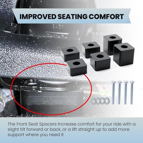 ASTROSYNC Seat Spacers Fit For Ford F150 2015+ / F250 F350 F450 Super Duty 2017+ Model, Seat Recline Lift Kit Rear of Front Seat Riser in Saudi Arabia