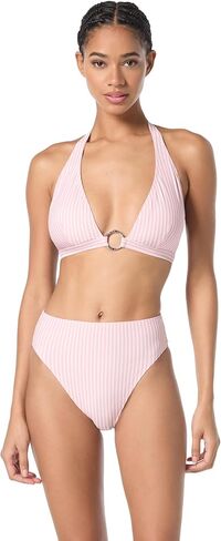 Michael Kors Women's Bon Voyage Stripe High Waist Bottom in Saudi Arabia