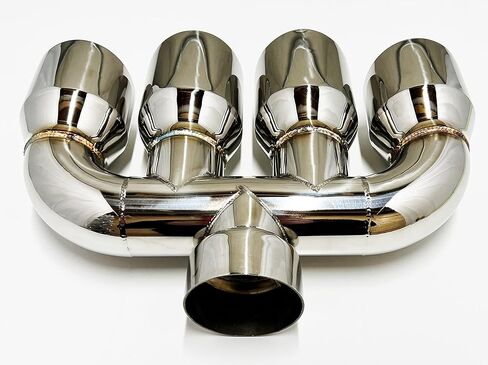 طرف عادم رباعي مركز 3.00 مدخل 3.50X15.00 WQUAD35015-300-HP-SS رأس عادم من الفولاذ المقاوم للصدأ مائل مدرفل Wesdon in Saudi Arabia