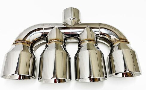طرف عادم رباعي مركز 3.00 مدخل 3.50X15.00 WQUAD35015-300-HP-SS رأس عادم من الفولاذ المقاوم للصدأ مائل مدرفل Wesdon in Saudi Arabia