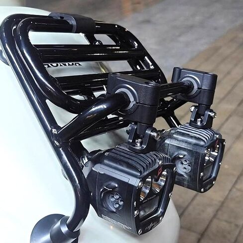 Motorcycle Spotlight Bracket, Adjustable Light Bar Mounting Holder for Driving Fog Lights, Tube Clamp Mounting Bracket Fit 0.7"-1.25" ATV UTV Roll Bar (2 Pcs) in Kuwait