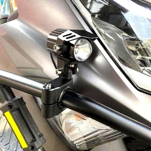 Motorcycle Spotlight Bracket, Adjustable Light Bar Mounting Holder for Driving Fog Lights, Tube Clamp Mounting Bracket Fit 0.7"-1.25" ATV UTV Roll Bar (2 Pcs) in Kuwait