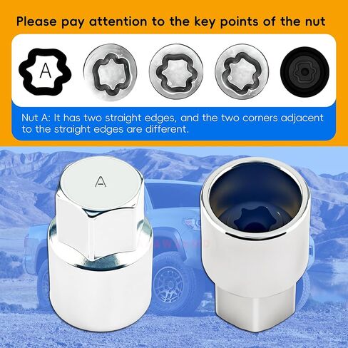 #A for Toyota Wheel Lock Key Compatible Toyota Lexus Tacoma Wheel Locking nut Key Removal Tool in Saudi Arabia