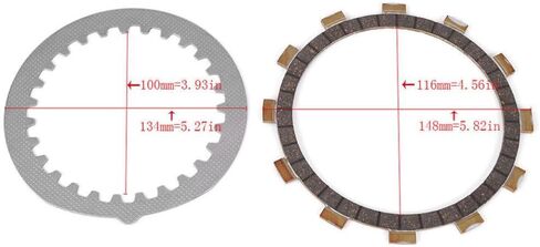 ألواح قابض الاحتكاك الفولاذية متوافقة مع RD250 RD350 RD400 RZ250R RZ350 DT250 DT400 TY250 YFZ350 Banshee 350 RD DT TY 250 in Saudi Arabia