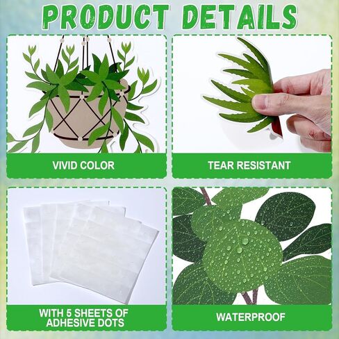 77 Pcs Spring Greenery Classroom Bulletin Board Decoration Potted Plant Bulletin Board Set Greenery Inspirational Classroom Decor Motivational Plant Bookshelf Cutout for Back to School Home Wall Decor in Saudi Arabia