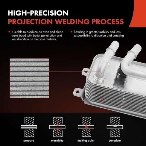 A-Premium Transmission Oil Cooler Compatible with BMW 525i 530i 545i 645Ci 2004-2005 745i 745Li 2002-2005 L6 2.5L 3.0L V8 4.4L in Saudi Arabia