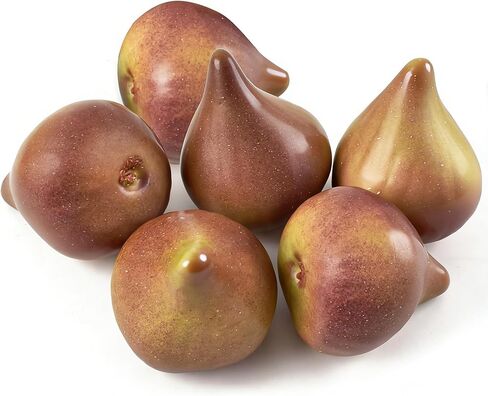 6 Pcs Artificial Figs, Realistic Fake Fig Fruit - Lifelike Foam Decorative Models for Home Kitchen Cabinet, Table Display, Vase & Bowl Filler, Photography Props, Supermarket Decor in Saudi Arabia