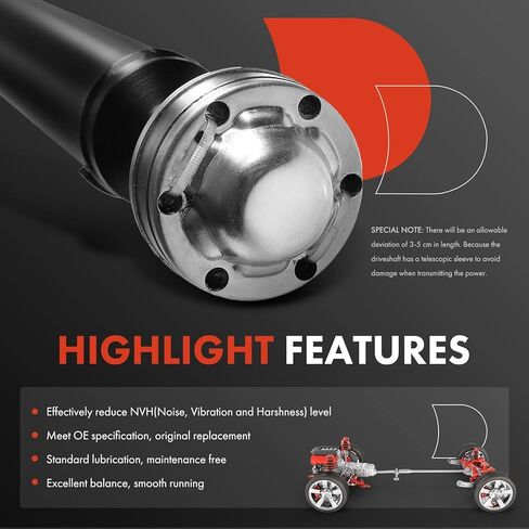 A-Premium Rear Complete Drive Shaft Prop Shaft Driveshaft Assembly Compatible with Volvo XC90 2003 2004 2005 L6 2.9L, Replace# 302510056, 30735027 in Saudi Arabia