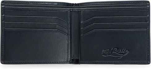 Dark Blue Genuine Polished Stingray Leather Men's Wallet in Saudi Arabia