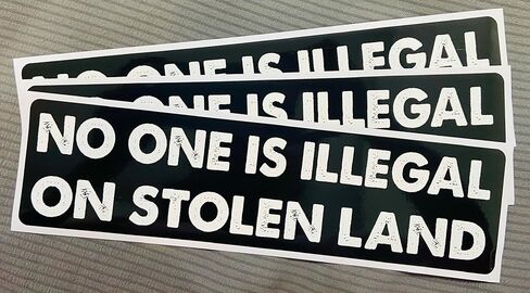 11x3inch(3Pcs) - NO ONE is Illegal ON Stolen Land Bumper Sticker - NO ONE is Illegal ON Stolen Land Sticker - Funny Sticker in Saudi Arabia