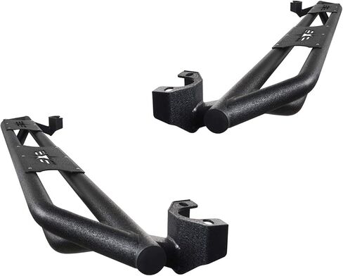Hooke Road Wrangler JK Running Boards 4 Door Tube Side Steps Nerf Bar for 2007-2018 Jeep Wrangler JK Unlimited 4 Doors Only (Textured Black Heavy Duty) in Saudi Arabia