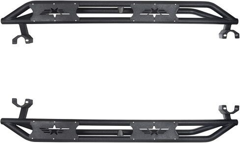 Hooke Road Wrangler JK Running Boards 4 Door Tube Side Steps Nerf Bar for 2007-2018 Jeep Wrangler JK Unlimited 4 Doors Only (Textured Black Heavy Duty) in Saudi Arabia