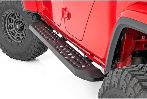 Rough Country RPT2 Running Boards for Jeep Gladiator JT 4WD (2020–2025) – 6.75" Steel Side Steps, No-Drill Bolt-On, Matte Black in Saudi Arabia
