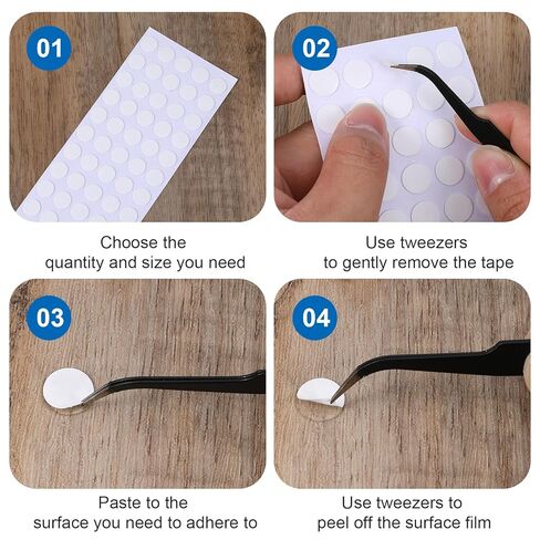 SHENLIU 1000PCS Double Sided Adhesive Dots, 0.4" Clear Removable Sticky Tack Putty No Trace Poster Sticky Dots for Balloons, Wall Hanging, Posters, Crafts, Festival Decoration in Saudi Arabia
