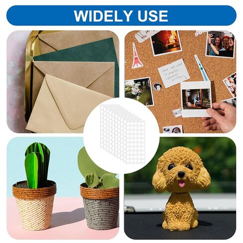 SHENLIU 1000PCS Double Sided Adhesive Dots, 0.4" Clear Removable Sticky Tack Putty No Trace Poster Sticky Dots for Balloons, Wall Hanging, Posters, Crafts, Festival Decoration in Saudi Arabia
