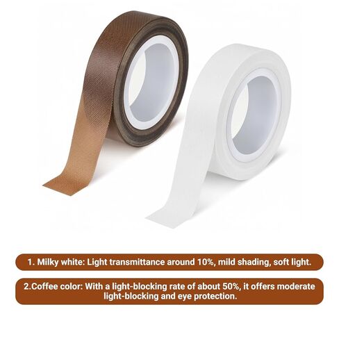 قطعتان من أشرطة إخفاء شريط الضوء LED، شريط توزيع LED 0.59 بوصة × 29.5 قدم مقاوم للحرارة ومضاد للوهج، شريط تعتيم الضوء، ملصق غطاء ناعم للإضاءة، ملصقات حجب مصابيح LED، لون القهوة البيضاء in Saudi Arabia