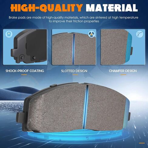 Rear&Front Semi-Metallic Brake Pads Fit for Dodge Journey 2012-2020 for Volkswagen for Routan 2012 2014 Chrysler Town & Country 2012-2016-8pcs in Saudi Arabia