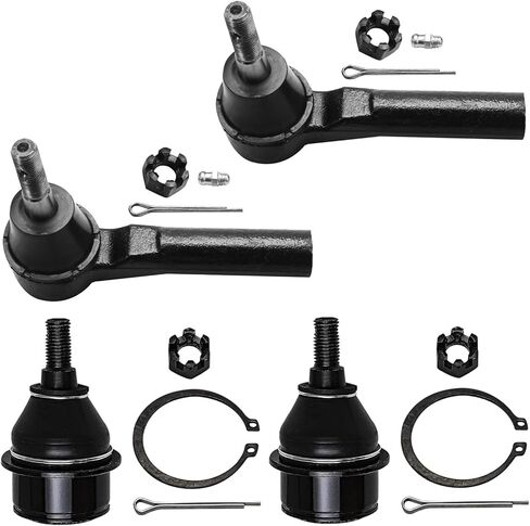 Detroit Axle - 4pc Front Suspension Kit for Dodge Journey Avenger Chrysler 200 Sebring 2 Outer Tie Rods 2 Lower Ball Joints Replacement in Saudi Arabia