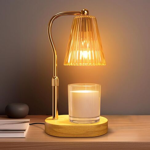 مصباح تدفئة الشموع مع مؤقت وخافت - ارتفاع وسطوع قابلان للتعديل - مصباح عديم اللهب لتدفئة الشموع - هدايا عيد ميلاد للبالغين، هدايا الانتقال لمنزل جديد للنساء والأم وديكور المنزل الجديد in Kuwait